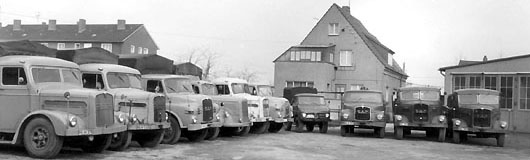 Firmengelände der Bruno Schmidt Spedition in Minden 1963
