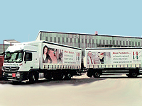 Bruno Schmidt Spedition LKW mit Werbung