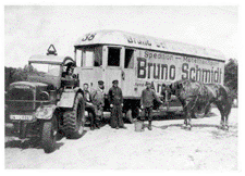 Zugmaschine mit Anhänger von Bruno Schmidt in Arnswalde Zugmaschine mit Hänger Bruno Schmidt Arnswalde